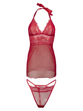 DKaren Lingerie DKaren Lingerie Komplet bielizny Arizona Czerwony Classic Fit