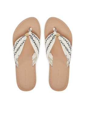 Tommy Hilfiger Tommy Hilfiger В'єтнамки Th Chain Print Elevated Sandal FW0FW08519 Білий