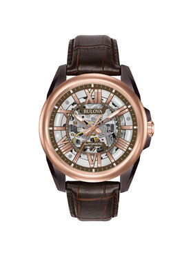 Bulova bulova Zegarek 98A165 Brązowy
