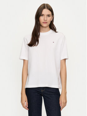 Tommy Hilfiger Tommy Hilfiger Тишърт Modern Flag WW0WW43597 Бял Relaxed Fit