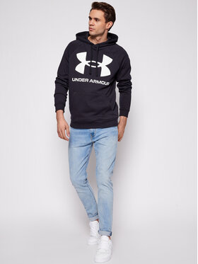 Under Armour Jopa Ua Rival Fleece Big Logo 1357093 Črna Loose Fit