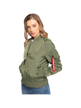 Alpha Industries Alpha Industries Kurtka przejściowa Ma-1 TT Wmn Zielony Classic Fit
