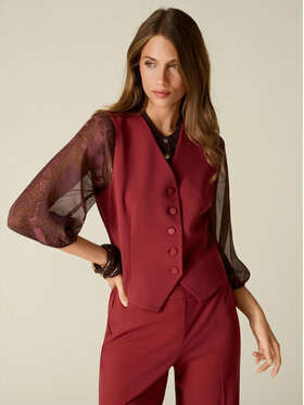 Oltre Oltre Marynarka L031R200090N016 Bordowy Slim Fit