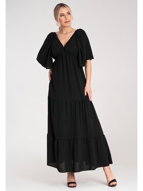 FIGL FIGL Sukienka letnia M1185 Czarny Relaxed Fit
