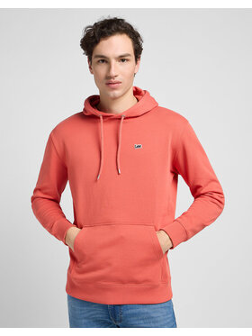 Lee Lee Bluza PLAIN HOODIE Pomarańczowy Regular Fit