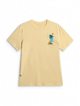 4F 4F T-Shirt CATCH THE WAVE Ανοιχτό κίτρινο Regular Fit