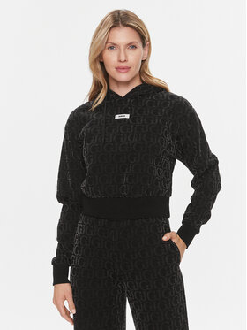 Guess Guess Majica dugih rukava Gj Logo V4RQ14 KC2W0 Crna Regular Fit
