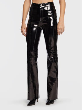 Gestuz Gestuz Pandaloni de piele Gocha 10906553 Negru Wide Leg