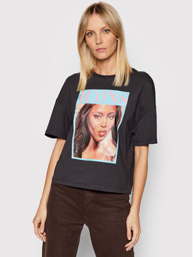 ONLY ONLY T-Shirt Icon Tribute 15265368 Czarny Oversize
