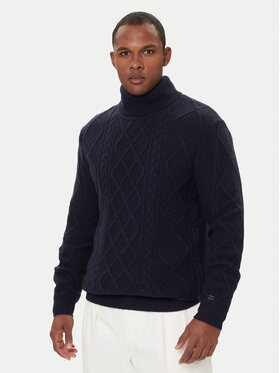 Tommy Hilfiger Tommy Hilfiger Bluză cu gât MW0MW40914 Bleumarin Regular Fit