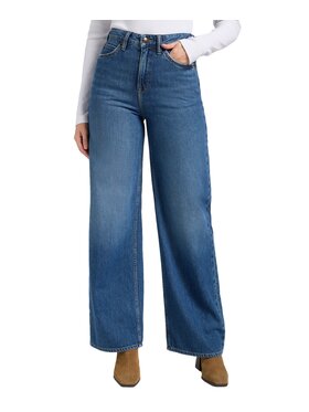 Lee Lee Jeansy 112370893 Niebieski Wide Leg