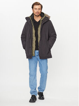 Wrangler Parka 112341094 Crna Relaxed Fit