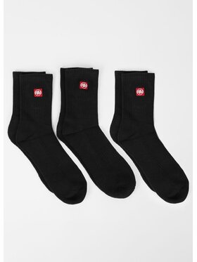 PITBULL PITBULL Skarpety wysokie unisex Skarpety High Ankle Logo grube 3-pak 39-42 Czarny