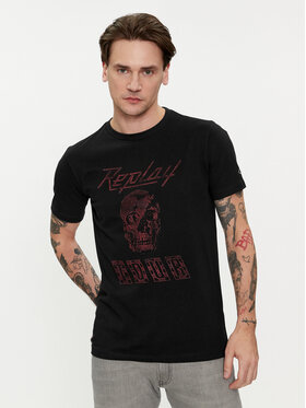 REPLAY Replay Тишърт M6761.000.23608P Черен Regular Fit