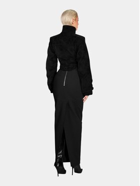 MADE BY SOCIETY MADE BY SOCIETY Spódnica maxi LENGTHWISE - F27647 Czarny Basic Fit