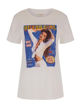 Guess T-shirt Girl Easy W3GI18 K9SN1 Bijela Regular Fit