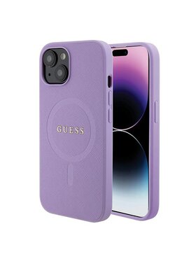 Guess Guess Etui na telefon iPhone 15 Plus Fioletowy