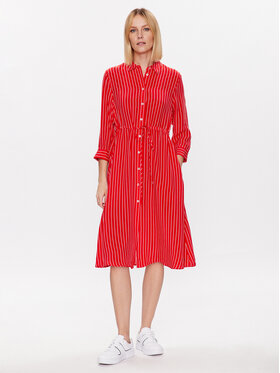 Tommy Hilfiger Tommy Hilfiger Рокля тип риза WW0WW38294 Червен Regular Fit