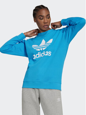 adidas adidas Majica dugih rukava Treofil Crew HL6677 Plava Regular Fit
