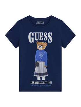 Guess Guess Tričko J6RI10 K6YW4 Tmavomodrá Regular Fit