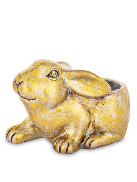 MIAhome MIAhome Osłonka cementowa 15x13x22 cm KRÓLIK Złoty