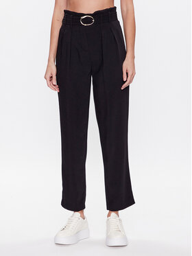 NAF NAF NAF NAF Hlače iz tkanine Ebuckle XENP25 Črna Regular Fit