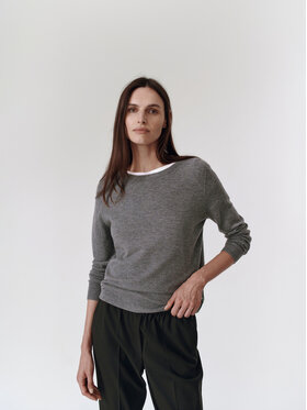 TATUUM TATUUM Sweter ROSSA Szary Classic Fit