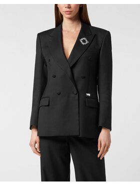 PHILIPP PLEIN PHILIPP PLEIN Marynarka 26411 Czarny Loose Fit