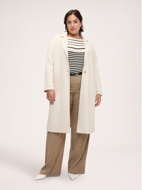 Fiorella Rubino Fiorella Rubino Kurtka z imitacji skóry 0025L000055N002 Kremowy Over Fit