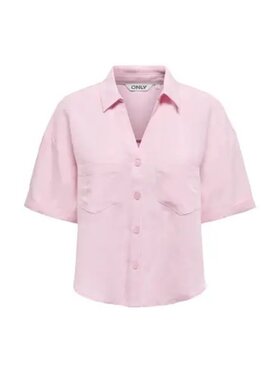 ONLY ONLY Camicia Camicia onlwindy life ss linen Rosa Regular Fit
