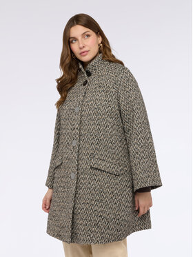 Fiorella Rubino Fiorella Rubino Płaszcz zimowy 0215L000051N0R2 Kremowy Slim Fit