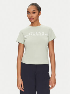 Guess Guess Tričko V5GI03 I3Z14 Zelená Regular Fit