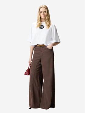 PINKO PINKO T-shirt BORGHETTO T-SHIRT JERSEY LOGO Bianco Comfort Fit