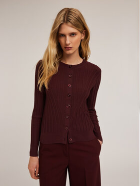 Motivi Motivi Cardigan M719W003296N036 Bordeaux Slim Fit