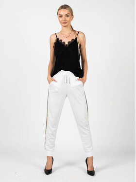 Liu Jo Liu Jo Spodnie materiałowe TA1143 J6176 Biały Regular Fit