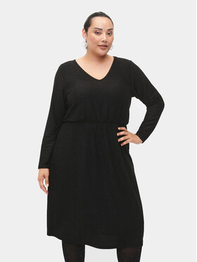 Zizzi Zizzi Každodenní šaty CA02376F Černá Regular Fit