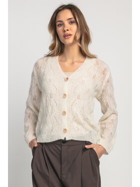 Fobya Fobya Kardigan F1967 Écru Basic Fit