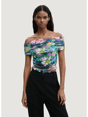 Desigual Desigual T-Shirt TS_MUNICH Πράσινο Casual Fit