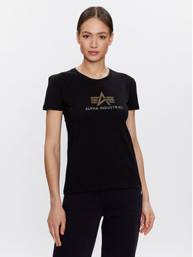 Alpha Industries Alpha Industries Тишърт Crystal 136063 Черен Regular Fit