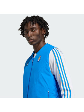 adidas adidas Kamizelka Originals Real Madrid Błękitny Regular Fit