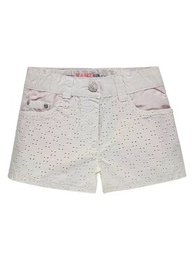 Kanz Kanz Szorty materiałowe 1833655-1000 Biały Basic Fit