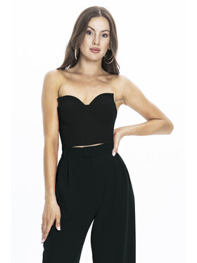 Angelika Józefczyk Angelika Józefczyk Gorset Top Gorsetowy Sanremo Czarny Czarny Skinny Fit