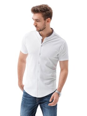 Ombre Ombre Koszula K543 Biały Slim Fit