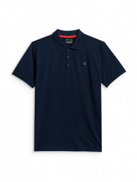4F 4F Polo ESSENTIAL 3 Granatowy Regular Fit