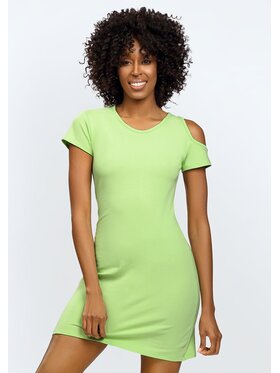 DKaren Lingerie DKaren Lingerie Koszula nocna Esi Zielony Slim Fit