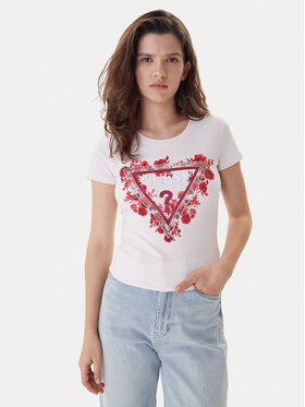 Guess Guess T-Shirt W6RI23 J1314 Różowy Regular Fit