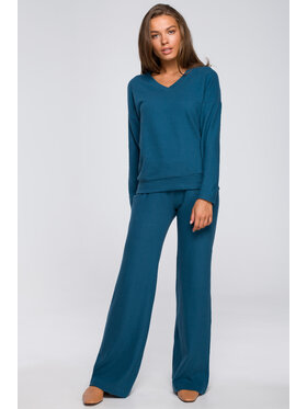 Stylove Stylove Sweter S246 Niebieski Regular Fit