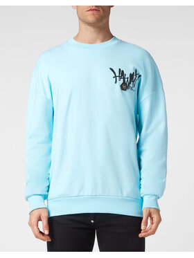 PHILIPP PLEIN PHILIPP PLEIN Felpa 947 Azzurro chiaro Regular Fit