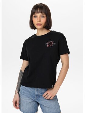 PITBULL PITBULL T-Shirt Koszulka damska Oversize HEART L Czarny Regular Fit