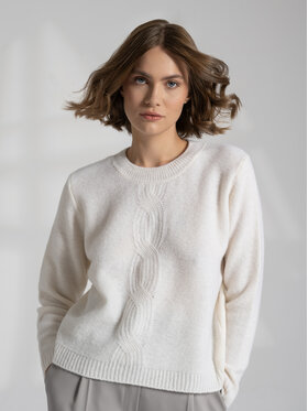 Aleksandra Suska Aleksandra Suska Sweter ESSENTIAL No 3 Écru Comfort Fit